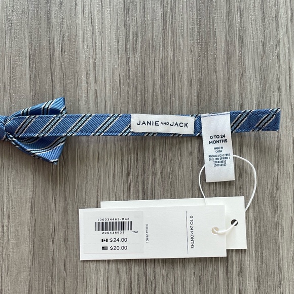 NWT Janie and Jack Baby Striped and Tropical Print Bow Ties Multi 0-24 Months - Picture 5 of 10